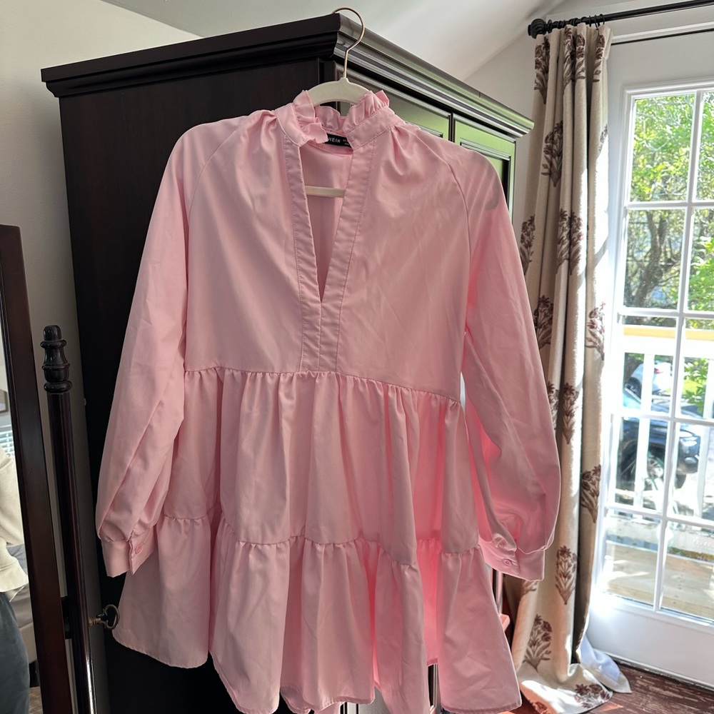 Pink Tiered Ruffle Dress - Picture 2 of 2